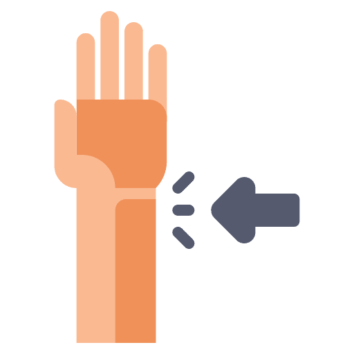 Wrist human healthcare and medical fingers icon