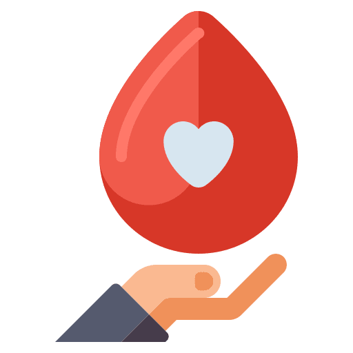 Blood donation healthcare and medical blood donation anatomy icon