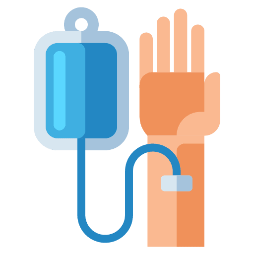 Infusion anatomy therapy syringes icon
