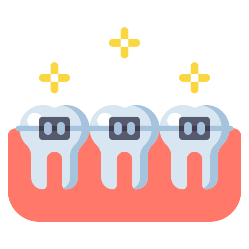 Braces braces mouth healthcare and medical icon