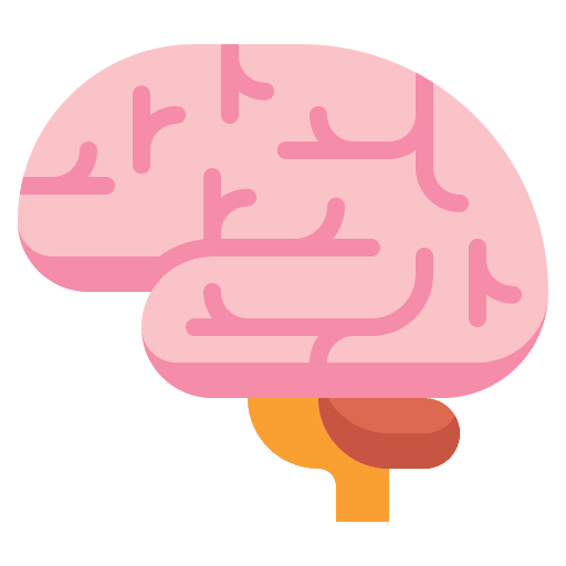 Brain intelligence healthcare and medical body organ icon