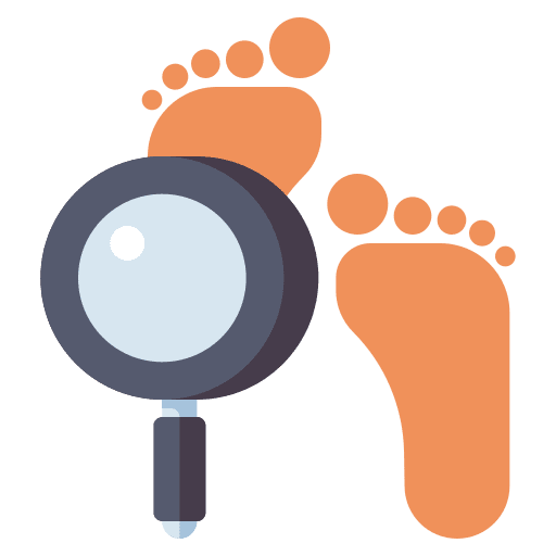 Footsteps step counter step foot mark icon