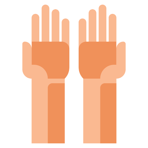 Hands anatomy body part two hands icon