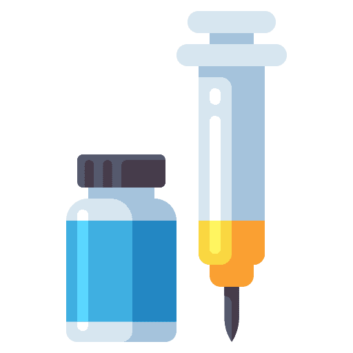 Vaccination tools and utensils healthcare and medical insulin icon