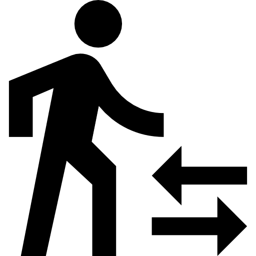 People social shapes and symbols arrows icon