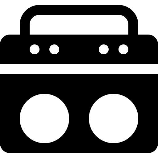 Boombox musical instrument radio mixing icon