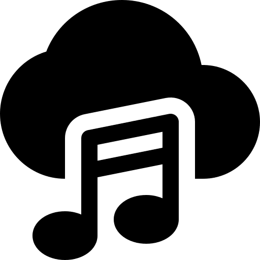 Cloud computing sky musical cloudy icon