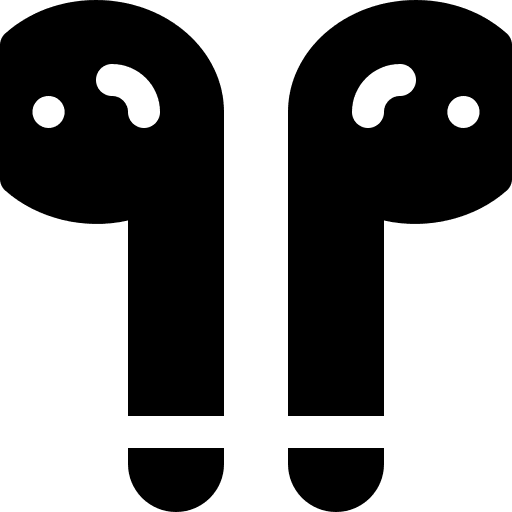 Earphones music and multimedia earphones headphones icon