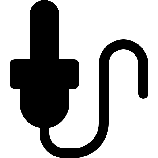 Jack connector technology electronic music and multimedia icon