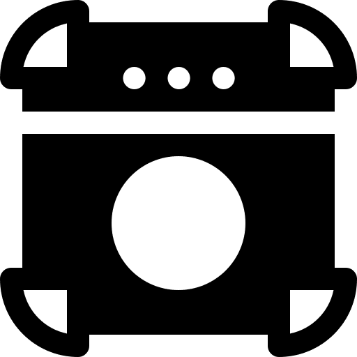 Amplifier audio box music speaker icon