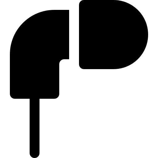 Earphones music and multimedia technology audio icon