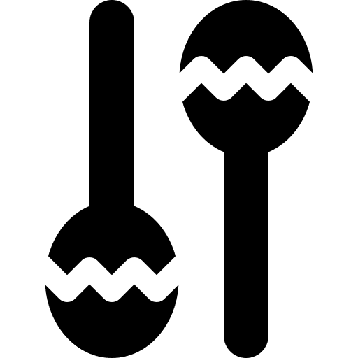 Maracas music shaker musical instrument icon