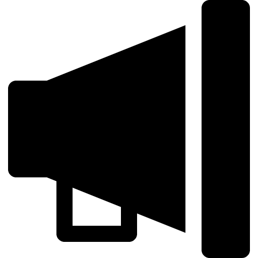 Megaphone music and multimedia outreach cheer icon