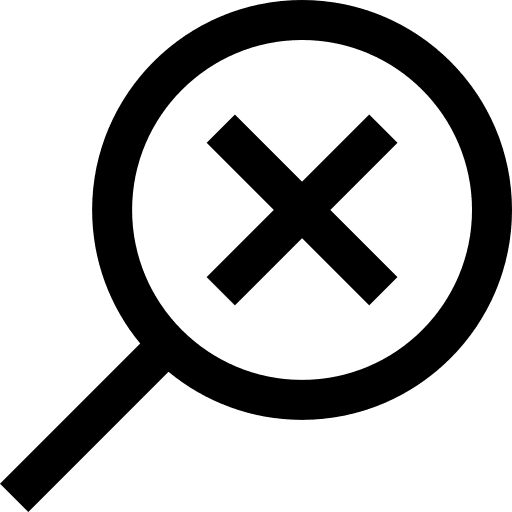 Search delete ui magnifying glass icon