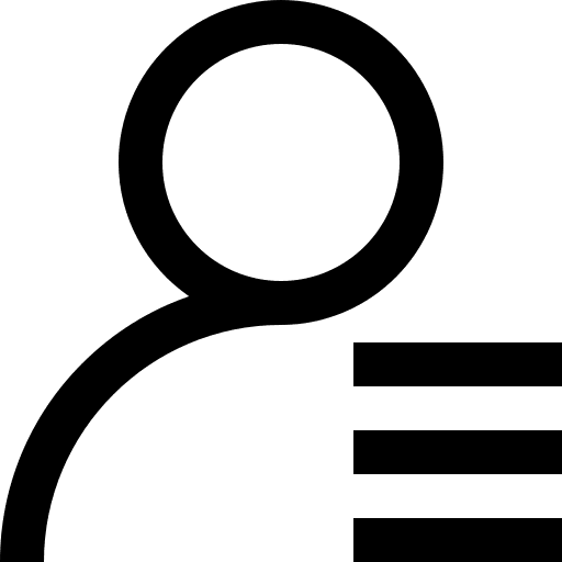 User list interface symbol icon