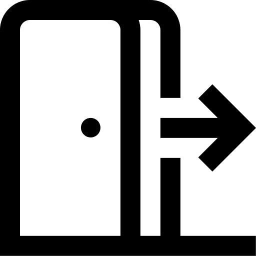 Logout exit right arrow go out icon