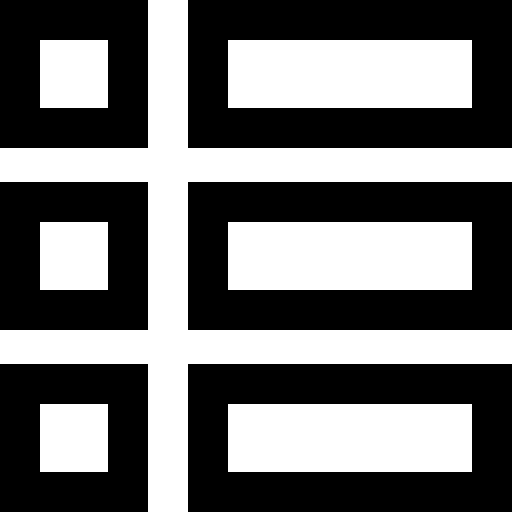 Menu list signs interface icon