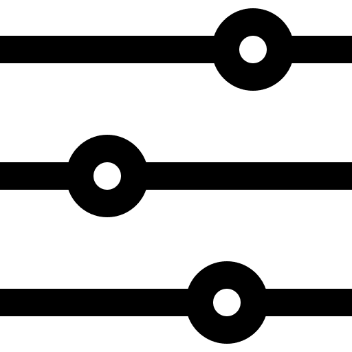 Settings controls adjust interface icon