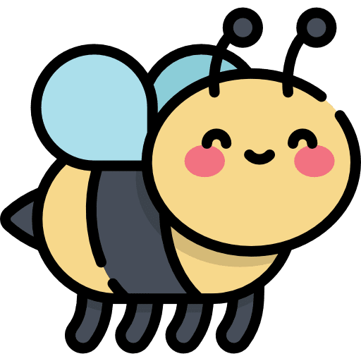 Bee wings animal nature icon