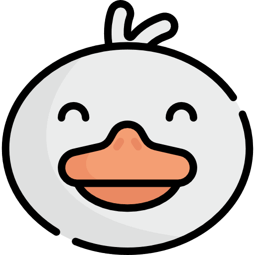 Duck bird duck farming and gardening icon