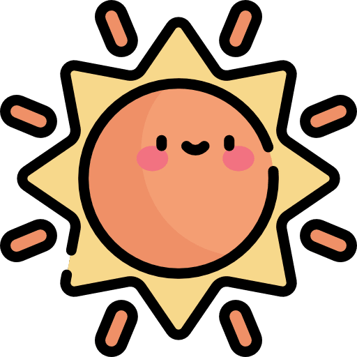Sun brightness contrast nature icon