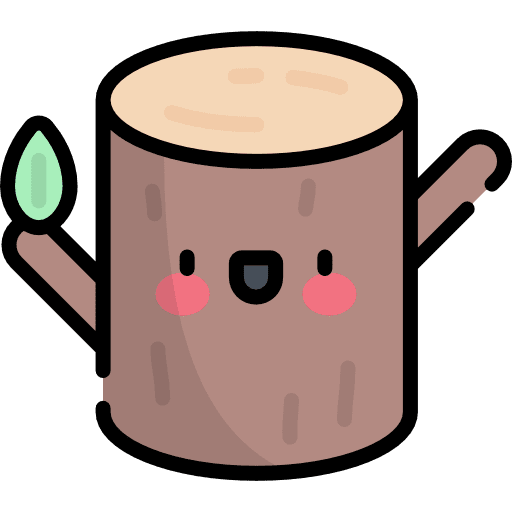 Trunk cute firewood tree icon