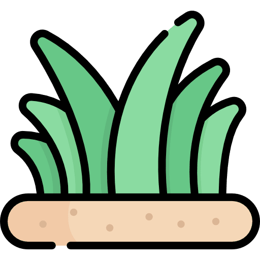 Grass leaves farming and gardening nature icon