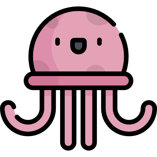 Jellyfish sea life nature travel icon