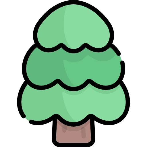 Pine trees woods tree icon