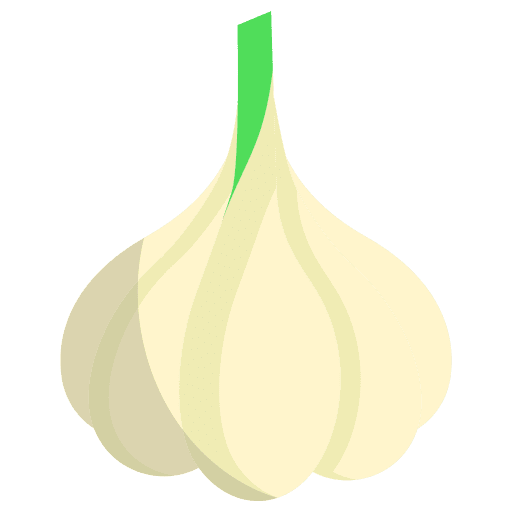 Garlic organic farming and gardening food and restaurant icon
