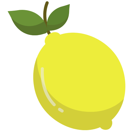 Lemon healthy food citrus vegetarian icon