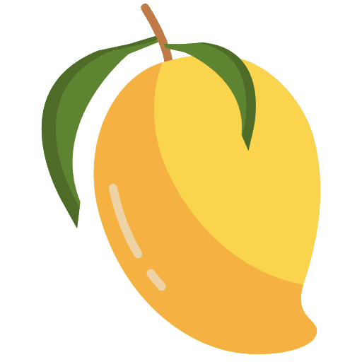 Mango farming and gardening organic vegetarian icon