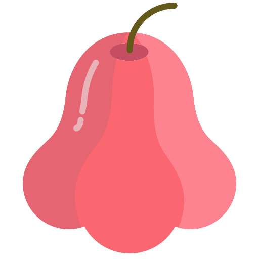 Rose apple farming and gardening fruit food and restaurant icon