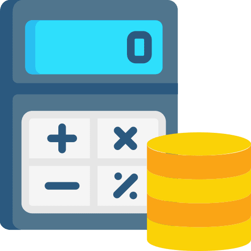 Accounting income business and finance tax calculate icon