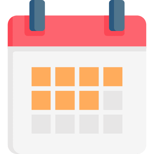 Calendar events schedule time and date icon