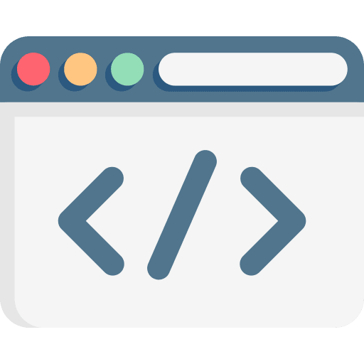 Coding website screen web development icon