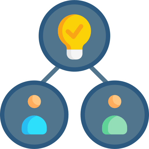 Collaborative marketing teamwork group icon