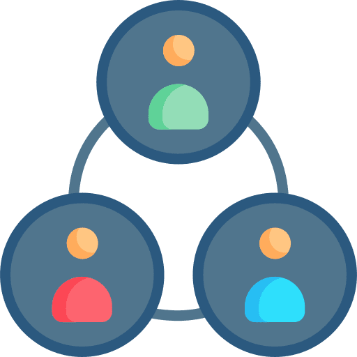 Cooperation person men leadership icon