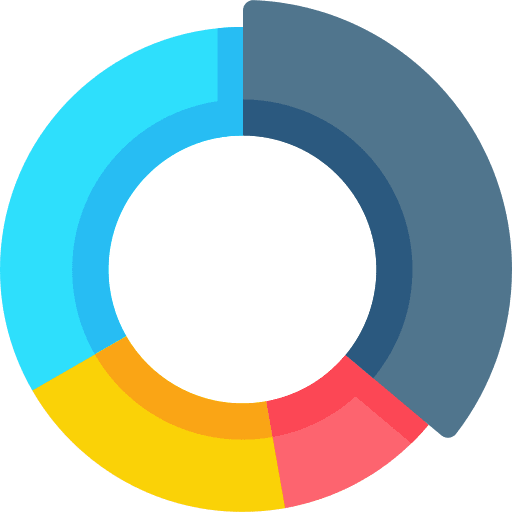 Doughnut usage pie radial icon