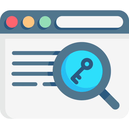 Key search key seo and web icon