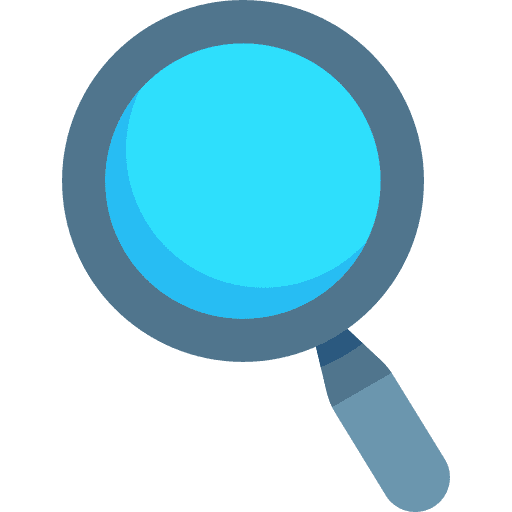 Magnifying glass seo and web search zoom icon