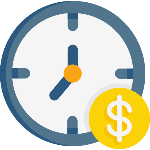 Time is money time is money time and date currency icon