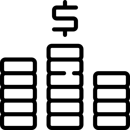 Coins cash coins dollar icon