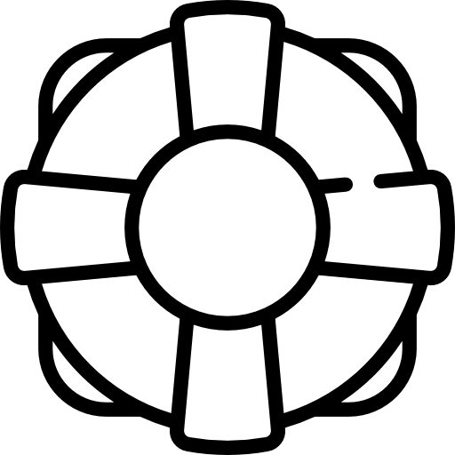 Lifebuoy floating help security icon