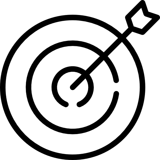 Target purpose arrow marketing icon