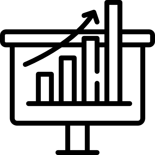 Diagram graphics performance arrow icon