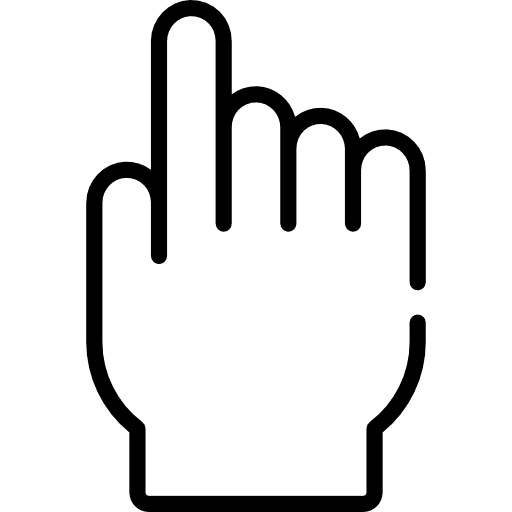 Hand pointer finger hand gesture icon