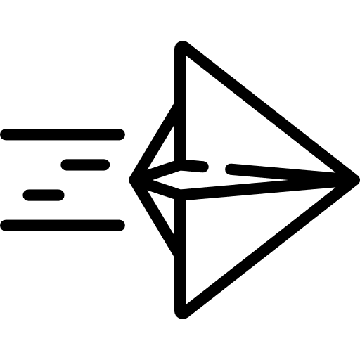 Paper plane paper plane childhood airplane origami icon