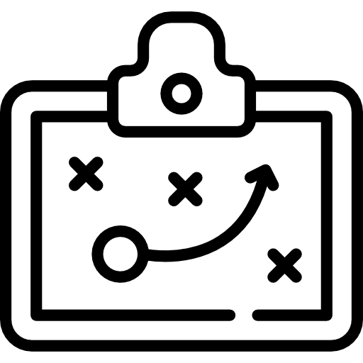 Planning sport strategy business icon