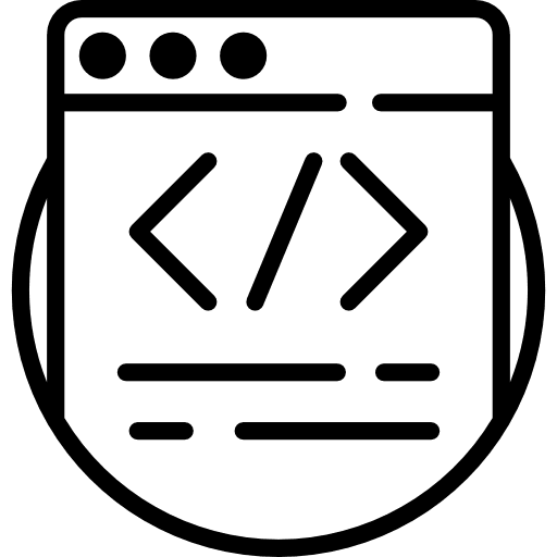 Browser coding code browser icon